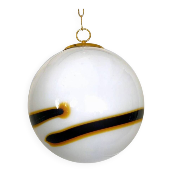 Vistosi Globe verre murano bicolore , Italie 1980