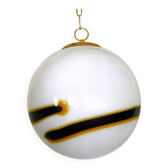 Vistosi Globe two-tone murano glass, Italy 1980