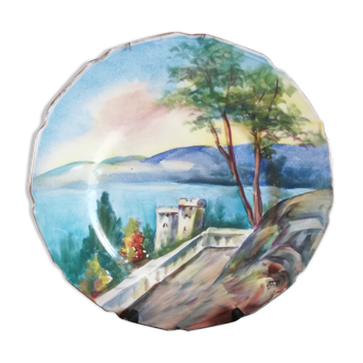 Decorative plate landscape Henri Limoges
