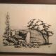 Illustration/signed paper print, framed, 60s/70s