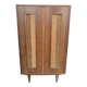 Vintage wood and rattan cabinet