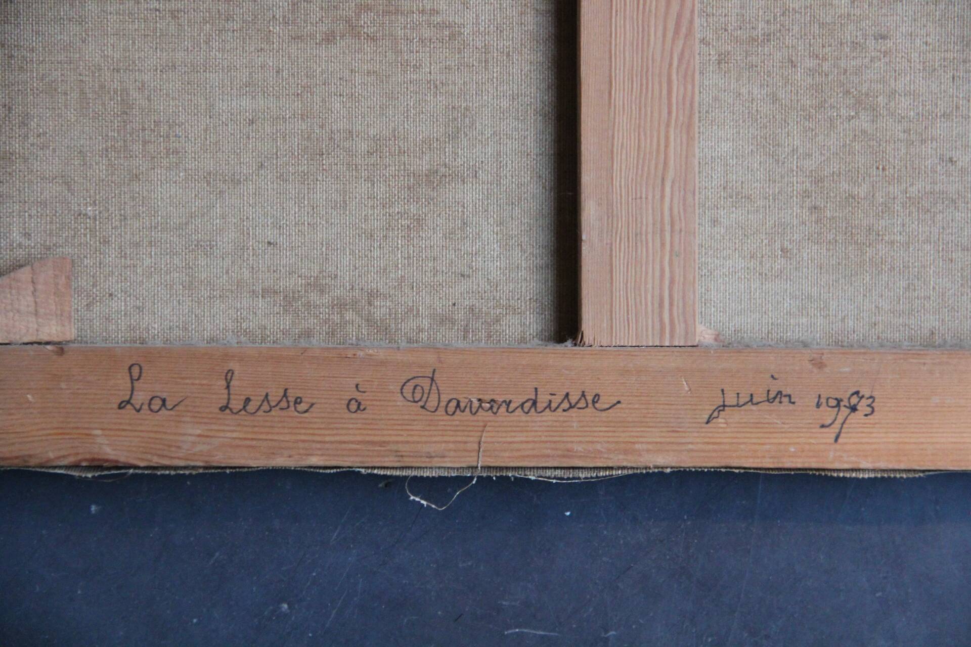 Oil on canvas, rural landscape, signed