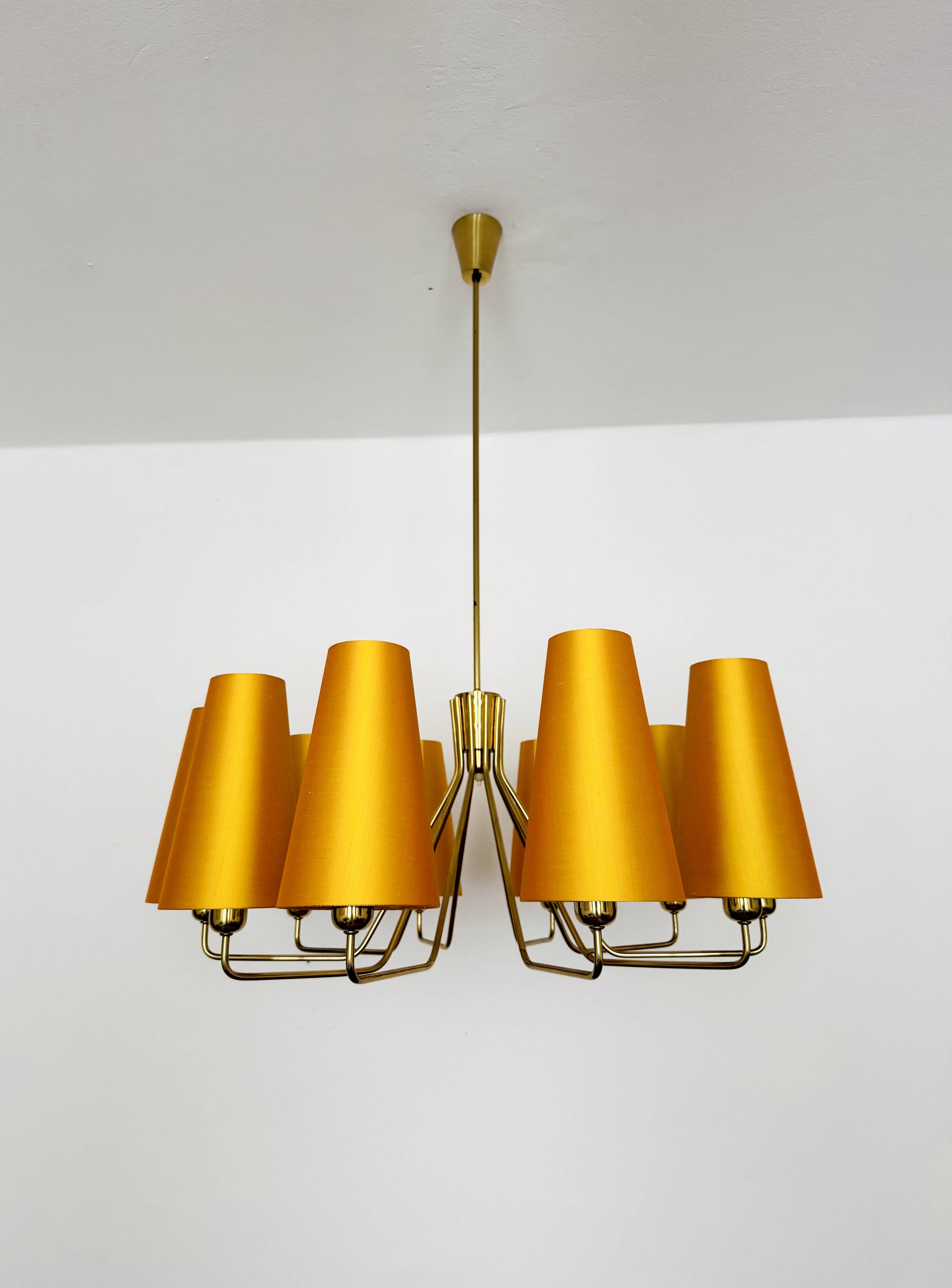 Large Brass Chandelier by Rupert Nikoll