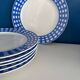 Set of 6 dessert plates Guy Degrenne vintage blue pareo model - serv