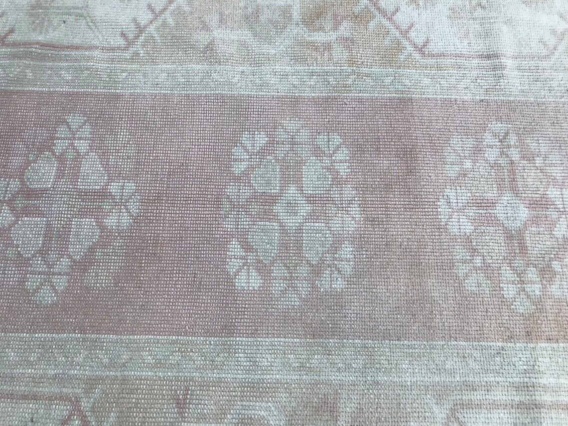 Handmade muted oushak hallway runner 280 X 85 cm