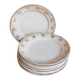 Eight Villeroy & Boch dessert plates with gold decor