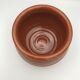 Matt and glazed round earthenware pot