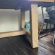 Contemporary farmhouse table – Solid reclaimed elm – One-piece tabletop