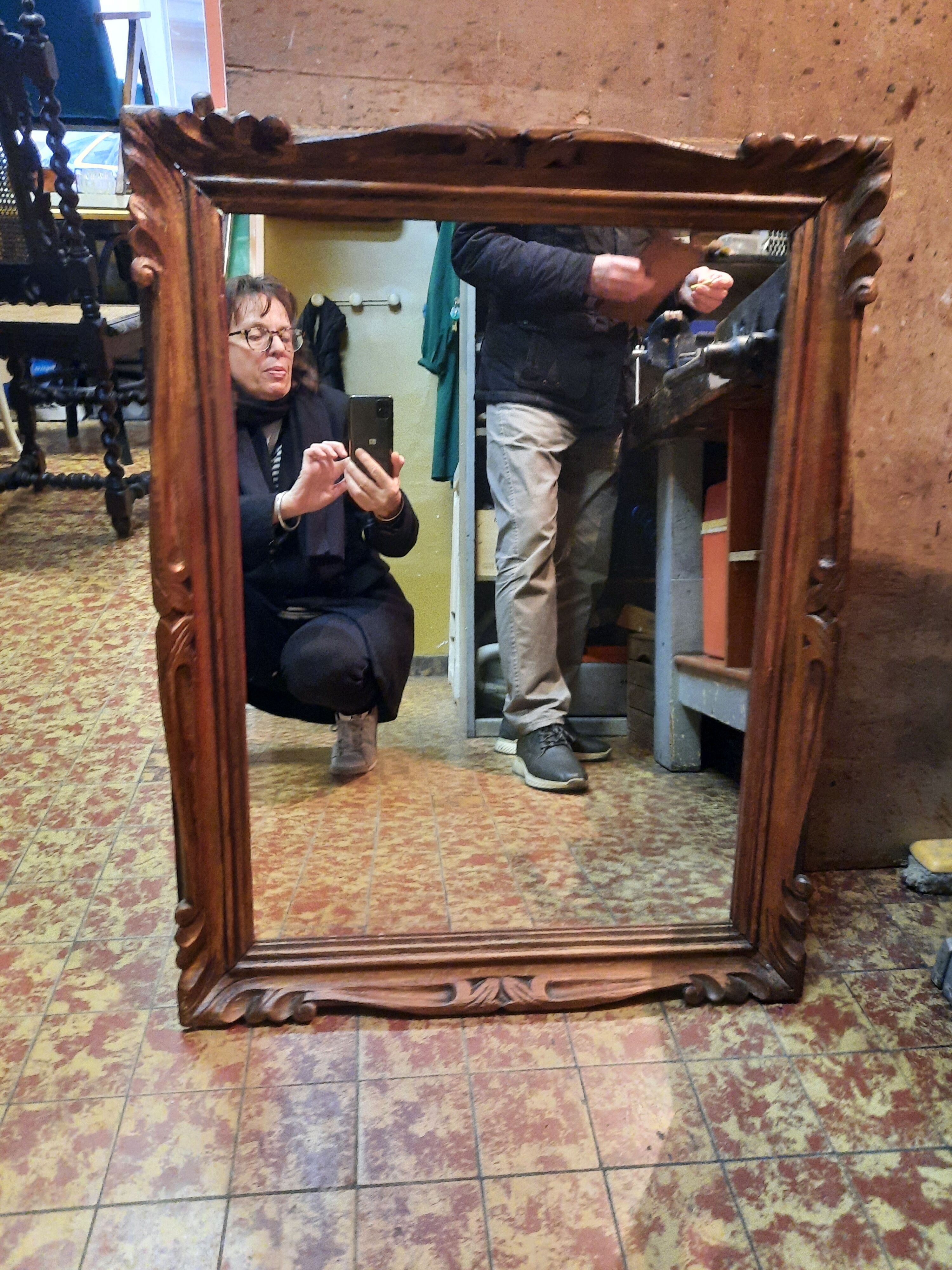 Miroir en bois doré