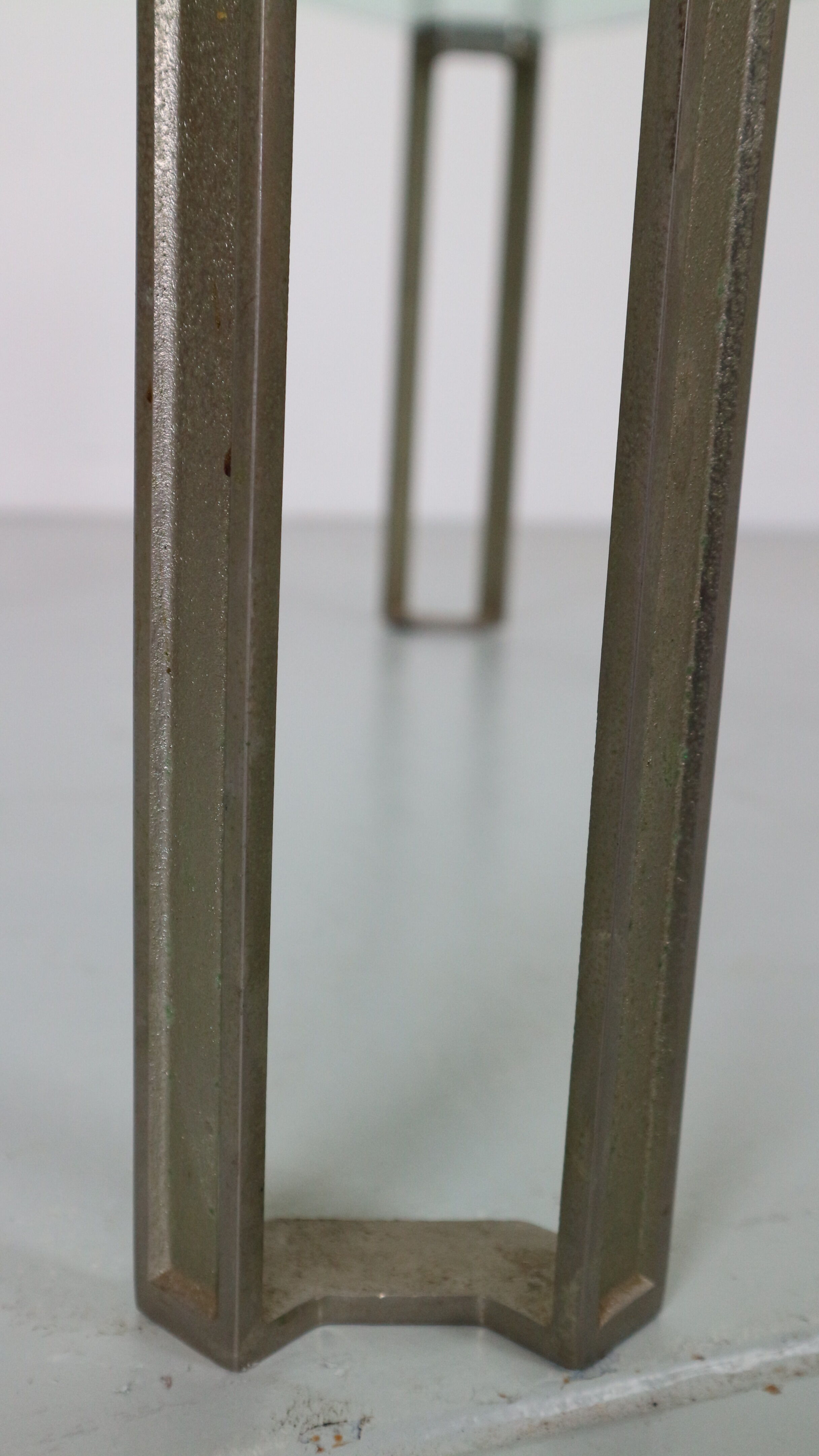 Peter Ghyczy for Ghyzcy Square Glass Coffee Table, 1970's Hollywood Regency