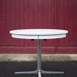 Round table formica white vintage 60/70