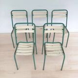Set of 5 Tolix T2 chairs - rare color -