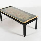 Rare painted coffee table by De Coene Frères, Belgium 1950s