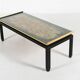Rare painted coffee table by De Coene Frères, Belgium 1950s