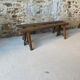 Pair of small antique solid wood benches
