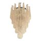 Venetian Murano Glass "Shell" Chandelier in Black Nickel, Mid-Century