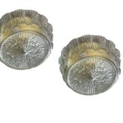 Plafonniers en verre de Murano Ensemble de 2 années 1970