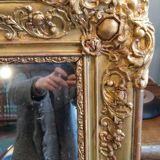 Golden mirror 144x90cm