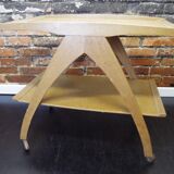 Vintage mobile bar, coffee table with a shelf 1960