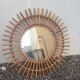 Rattan sun mirror 58x58cm