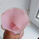 Opaline pink vase with cameo and gilding, 35cm