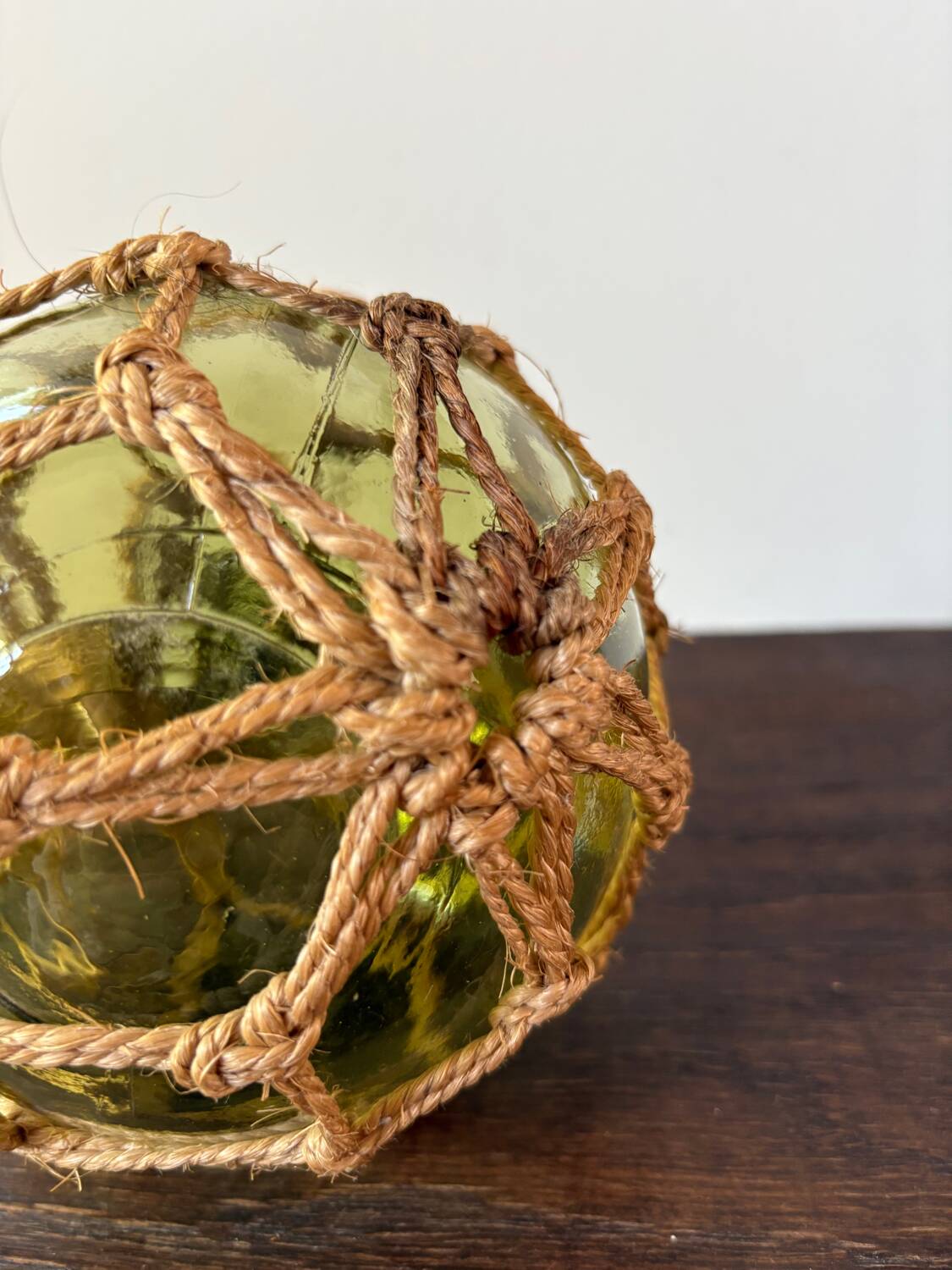 Vintage Bohemian Green Ball Antique Fishing Float