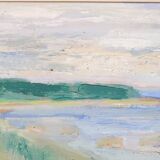 Anders A. Jonsson, Swedish Modern Landscape , 1950s, Oil on Panel, Framed