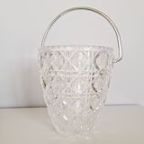 Chiseled crystal ice bucket