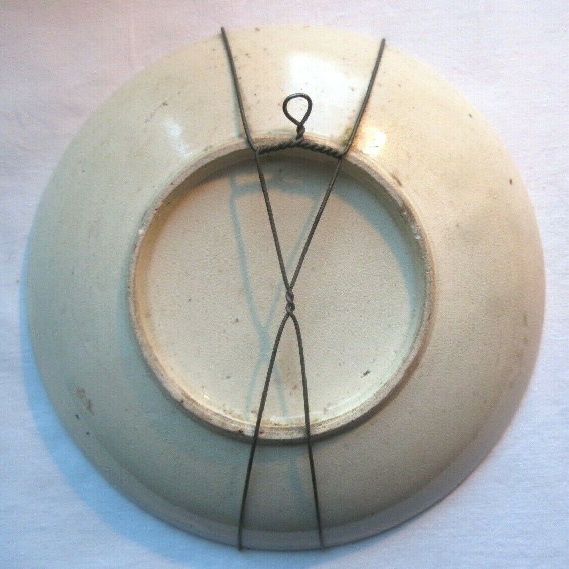 No. 1, Wall plate XIXth Satsuma japanese enamelled décor: 2 characters