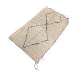 Tapis à poils longs beni crème 155x95cm