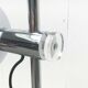 Chrome metal arc floor lamp Space Age mid-century by Cosack, 1960s
