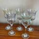 5 colored water glasses