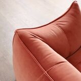Canapé Le Bambole en velours corail par Mario Bellini pour B&B Italia, années 1970