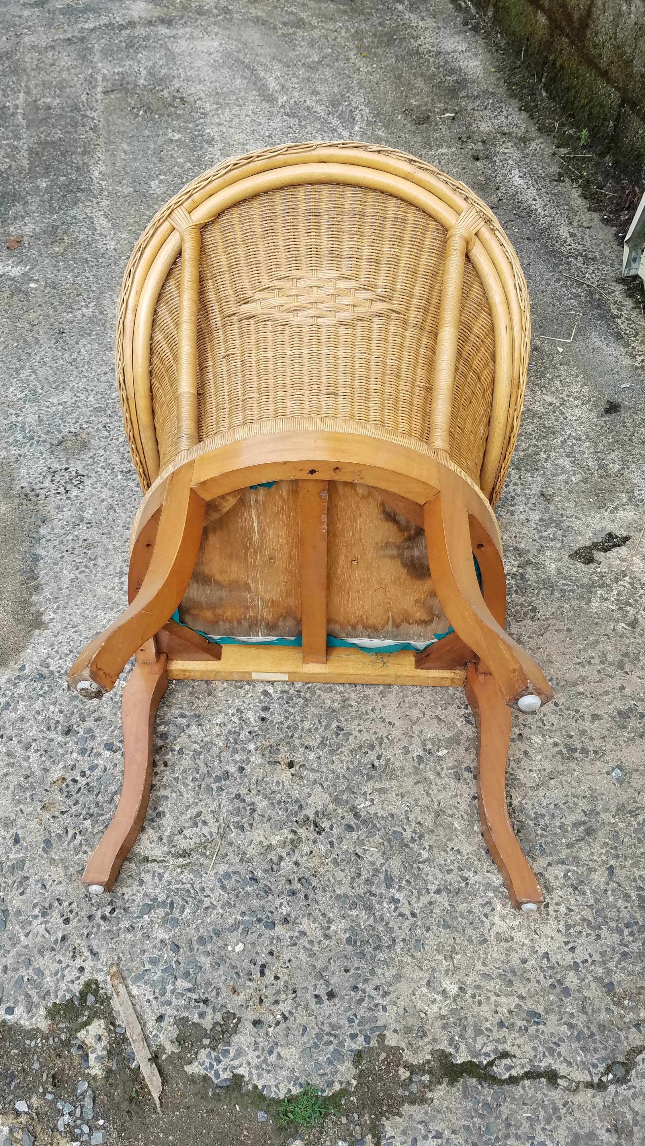 Wicker armchair