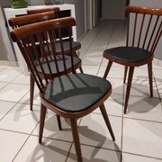 Set of 4 chairs of Bistrot Baumann model 740V, 1960