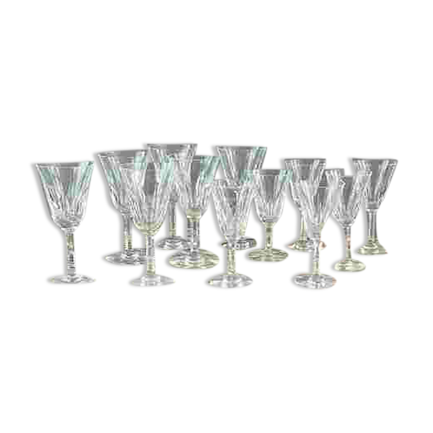 Saint Louis Crystal Glass Service, Cerdagne Pattern, 20th Century