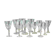 Saint Louis Crystal Glass Service, Cerdagne Pattern, 20th Century