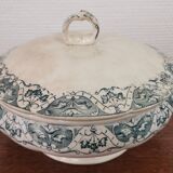 White Iron Earth tureen with green patterns