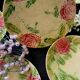 Exclusive antique dessert service in faience/terracotta with slip from 1900.