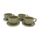 Set of 4 sandstone cups