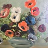 Large oil on canvas "Anemones"