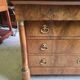 Commode 4 tiroirs style Empire en noyer blond, XIXème siècle
