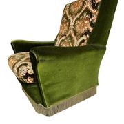 Fauteuil vintage vert mousse / une place