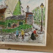 Vintage Montmartre watercolor