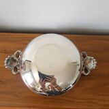 Round Hollow Dish, Vegetable Dish Silver Metal GELB