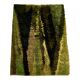 Green scandinavian modernist design wool rya rug woven handmade vintage 1960s