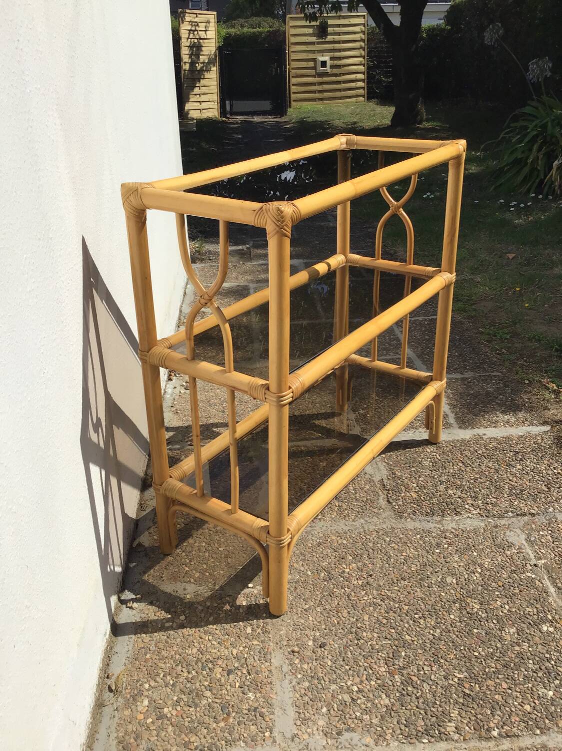 Console bambou vintage