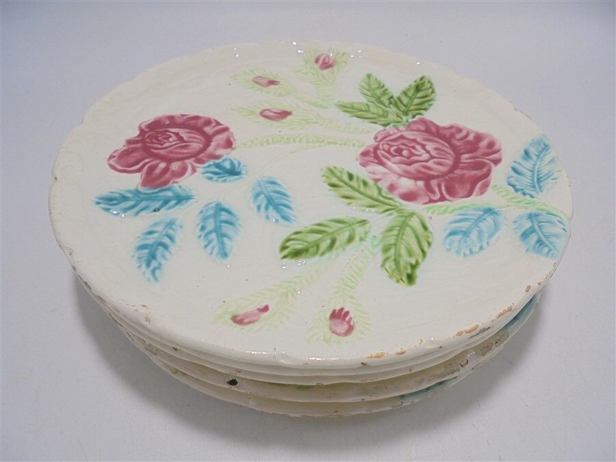 Assiettes barbotine