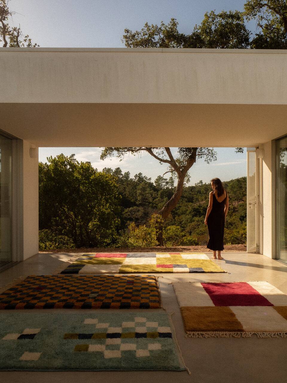 100% Moroccan wool rug, Christmas gift