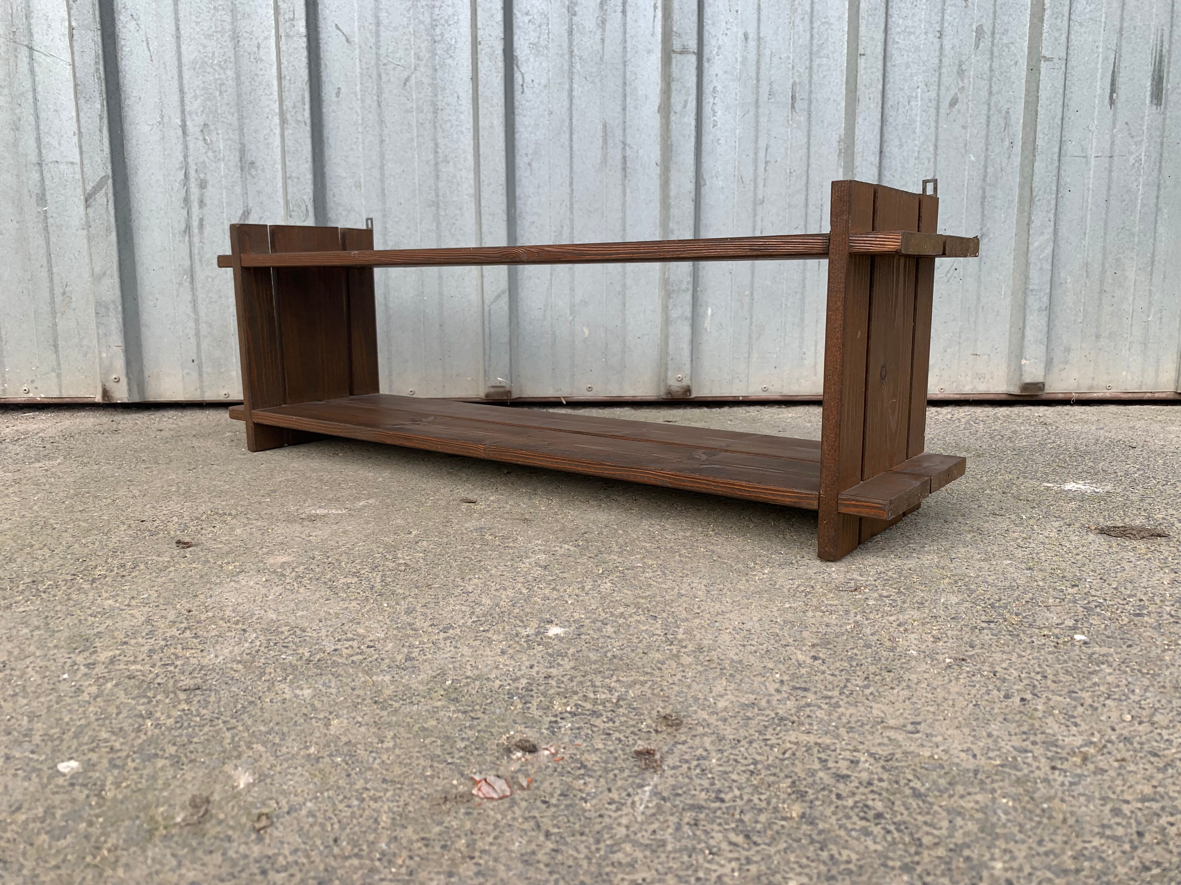 Antique wooden wall shelf